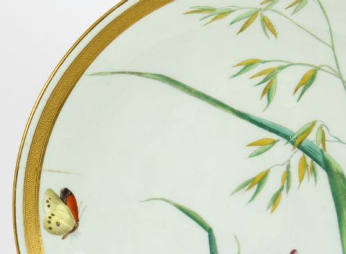 fig 2. Antique Minton Aesthetic Movement Porcelain Cabinet Plate 19th C