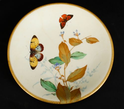 Antique Aesthetic Movement Porcelain Cabinet Plate Minton 19th C
