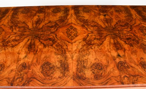 fig 3. Antique Art Deco Burr Walnut Dining Table c.1920
