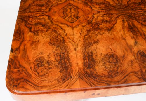 fig 5. Antique Art Deco Burr Walnut Dining Table c.1920
