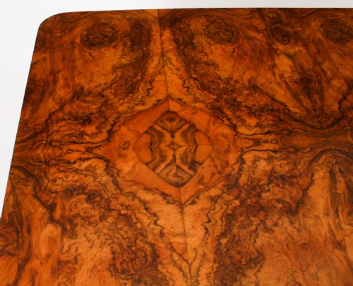 fig 6. Antique Art Deco Burr Walnut Dining Table c.1920
