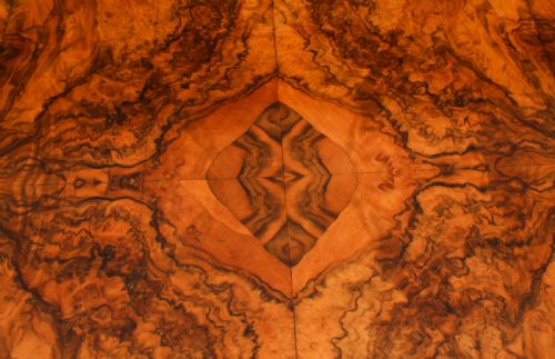 fig 7. Antique Art Deco Burr Walnut Dining Table c.1920
