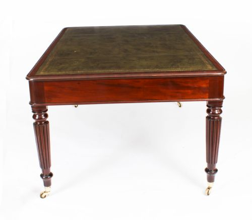 fig 1. Antique 5ft William IV Six Drawer Partners Writing Table C 1830 19th C
