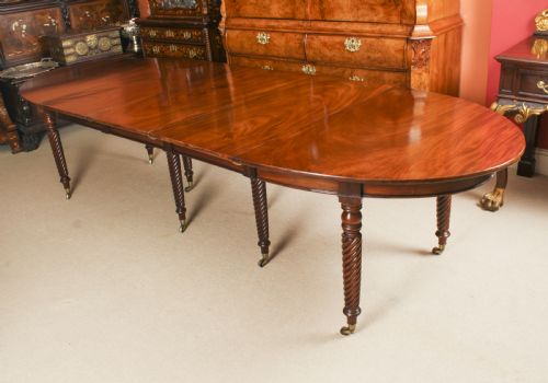 Antique 10ft Regency Concertina Action Dining Table C1820 19th C
