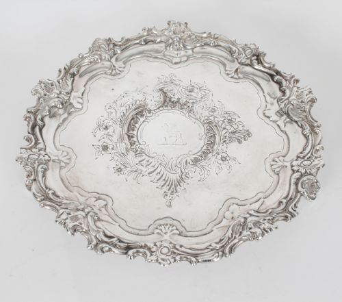 fig 2. Antique Old Shefield Silver Plated Salver by Smith, Tate, Nicholson C1810 19th C