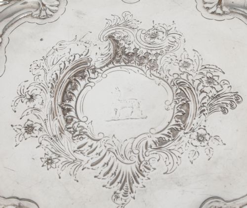 fig 3. Antique Old Shefield Silver Plated Salver by Smith, Tate, Nicholson C1810 19th C