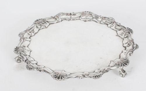 fig 1. Antique George III Old Shefield Salver 1780 18th C
