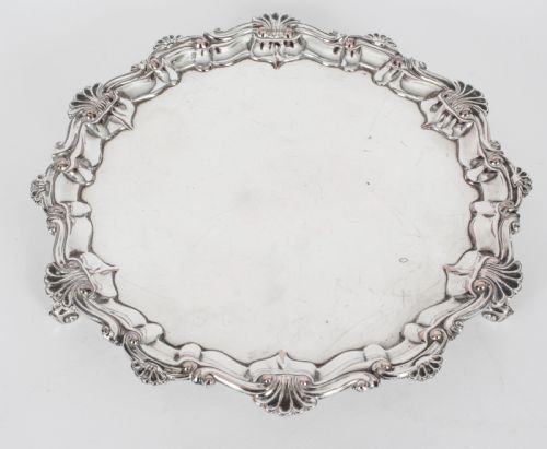 fig 2. Antique George III Old Shefield Salver 1780 18th C
