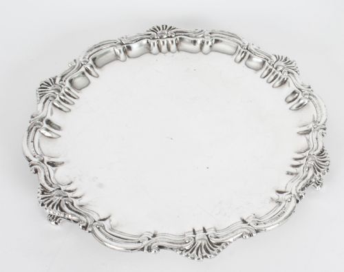 Antique George III Old Shefield Silver Plated Salver 18th Century
