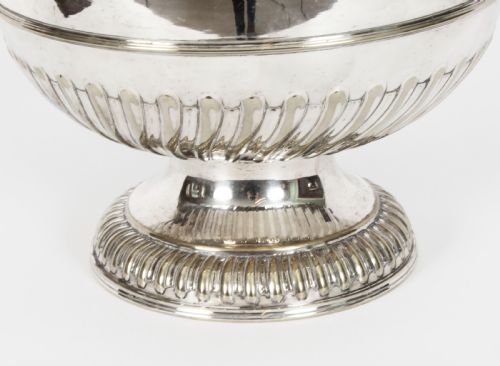 fig 4. Antique Victorian Silver Plated Punch Bowl W Briggs Sheffield 19th C