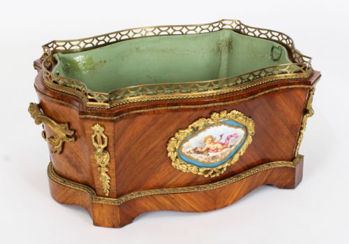 Antique French Sevres Porcelain Ormolu Mounted Jardiniere 19th Century
