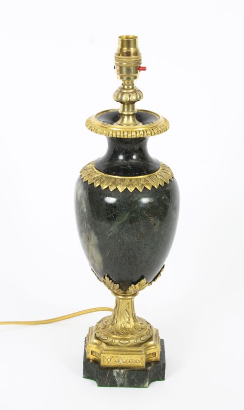 fig 1. Antique Italian Ormolu Mounted Marble Table Lamp C1880 19th C