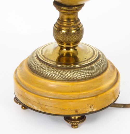 ANTIQUE PAIR FRENCH ORMOLU MOUNTED SIENA MARBLE TABLE LAMPS 19TH CENTURY - ADDITIONAL PHOTO 14
