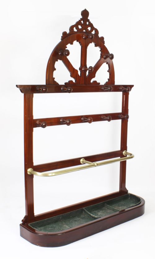 ANTIQUE VICTORIAN HALL UMBRELLA COAT STAND C1860 19TH CENTURY - ADDITIONAL PHOTO 1