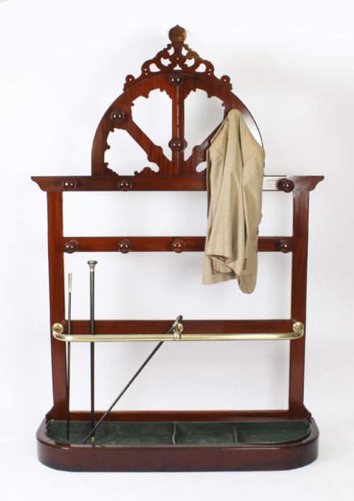 ANTIQUE VICTORIAN HALL UMBRELLA COAT STAND C1860 19TH CENTURY - ADDITIONAL PHOTO 2