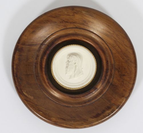 Antique Walnut Framed Grand Tour Aristotle Intaglio 19th C
