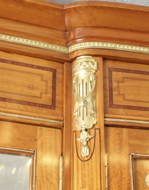 fig 4. Antique French Satinwood & Ormolu Mounted Wardrobe c.1880 19th C