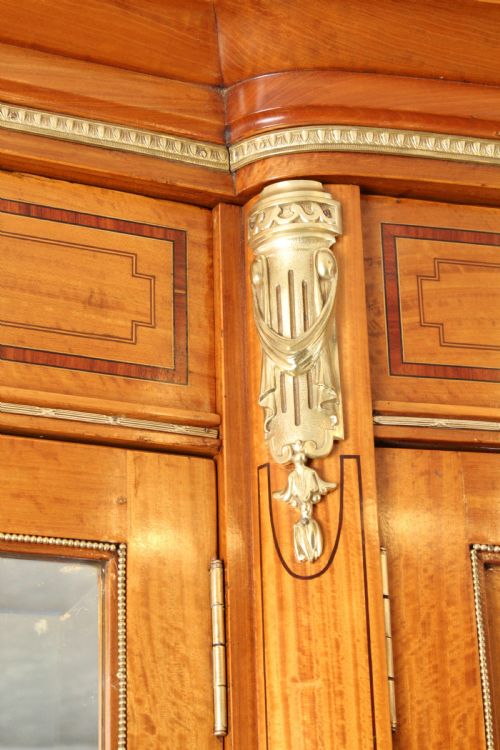fig 5. Antique French Satinwood & Ormolu Mounted Wardrobe c.1880 19th C