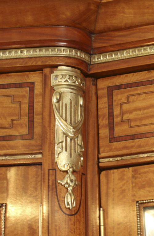 fig 6. Antique French Satinwood & Ormolu Mounted Wardrobe c.1880 19th C