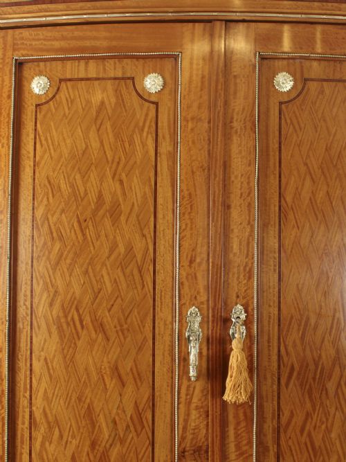 fig 8. Antique French Satinwood & Ormolu Mounted Wardrobe c.1880 19th C
