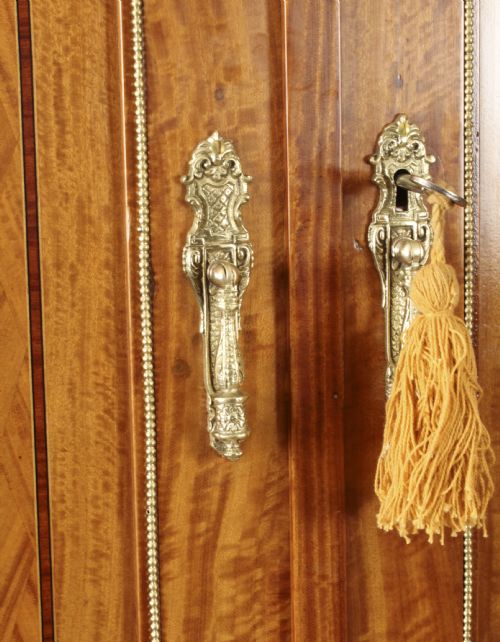 fig 9. Antique French Satinwood & Ormolu Mounted Wardrobe c.1880 19th C
