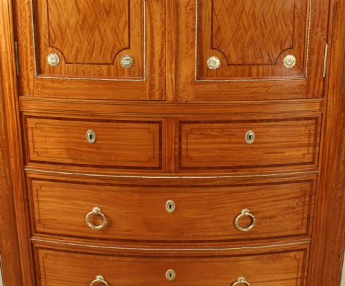 fig 10. Antique French Satinwood & Ormolu Mounted Wardrobe c.1880 19th C