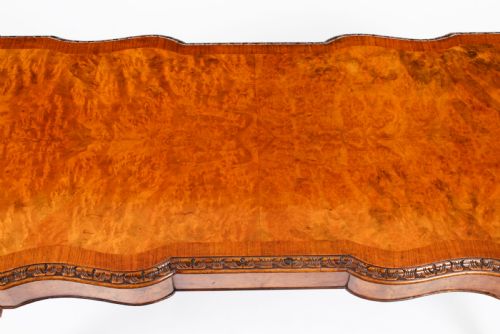 fig 3. Antique Burr Walnut Queen Anne Revival Coffee Table c.1920