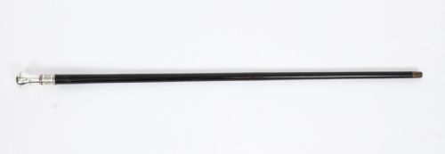 Antique Continental Silver Mounted Walking Stick Cane 19th C
