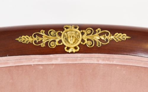 fig 5. Antique Pair French Empire Revival Ormolu Mounted Armchairs C1870 19th C