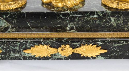 fig 6. Antique French Ormolu & Marble Double Encrier Standish Inkstand 19th Century