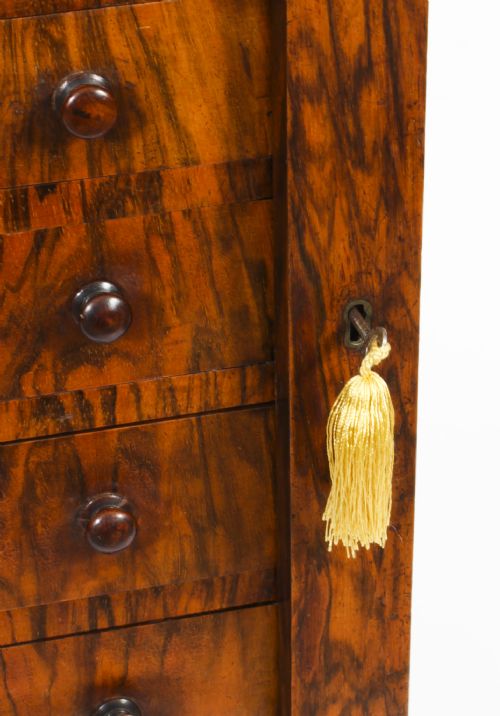 fig 5. Antique Victorian Collectors Cabinet Wellington Chest 19th Century