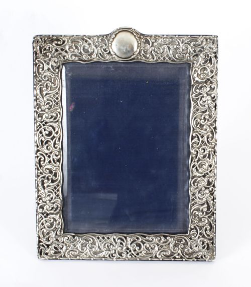 Antique Sterling Silver Photo Frame by Henry Matthews 1902 28x22cm
