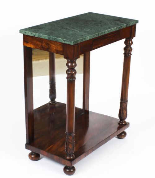 Antique William IV Marble Top Console Table C 1835 19th C
