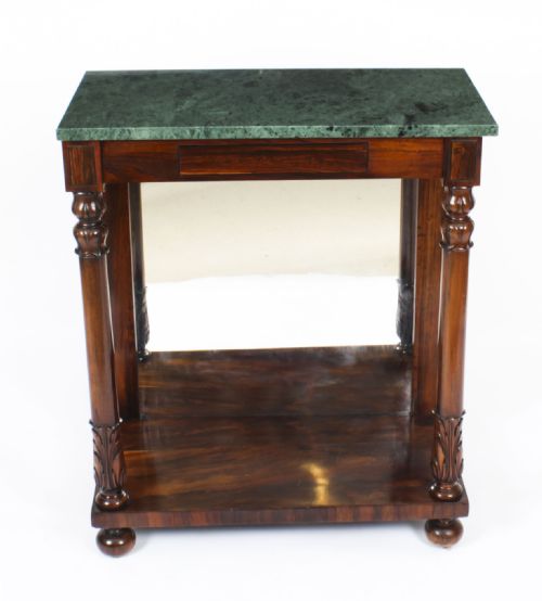 fig 1. Antique William IV Marble Top Console Table C 1835 19th C