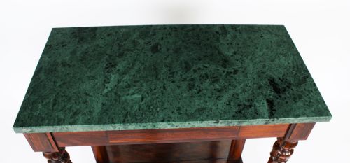 fig 2. Antique William IV Marble Top Console Table C 1835 19th C