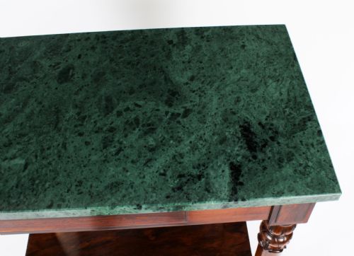 fig 5. Antique William IV Marble Top Console Table C 1835 19th C