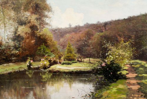 fig 3. Antique French Oil Painting Paul Louis Morizet signed and dated 1913.