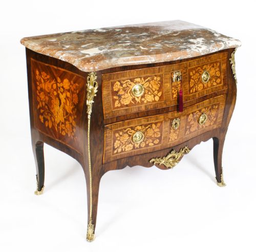 Antique French Louis Xvi Marquetry Commode Chest 18th C
