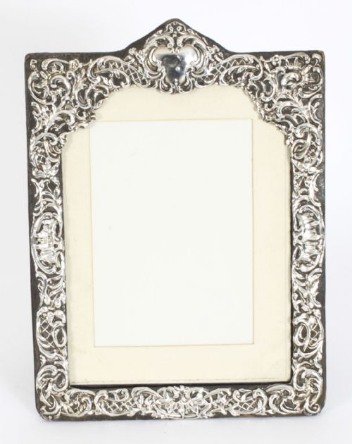 Antique Sterling Silver Photo Frame Dated 1902 27x20cm
