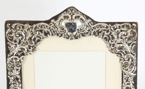 fig 2. Antique Sterling Silver Photo Frame Dated 1902 27x20cm