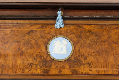 fig 3. Antique French Walnut & Parquetry Bureau de Dame Desk 19th C