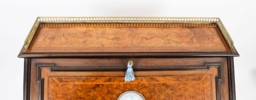 fig 6. Antique French Walnut & Parquetry Bureau de Dame Desk 19th C