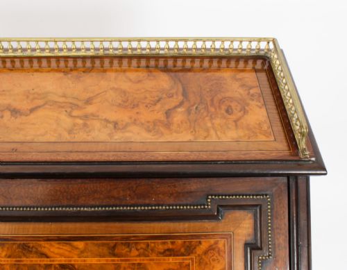 fig 7. Antique French Walnut & Parquetry Bureau de Dame Desk 19th C