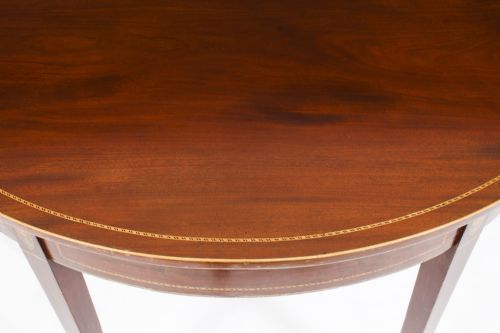 fig 3. Antique George III Demi Lune Console Side Hall Table 18th C