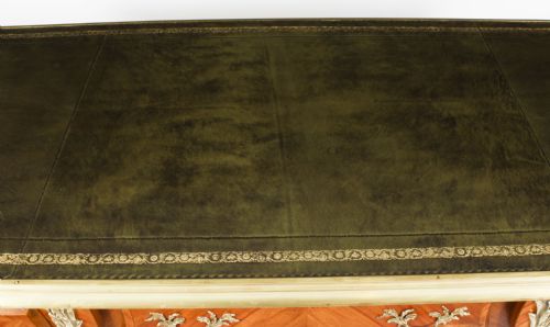 fig 2. Antique Louis Revival King wood & Ormolu Bureau Plat Desk Writing Table 19th C