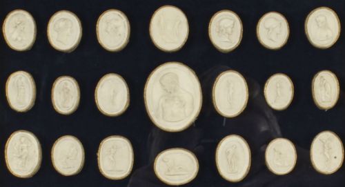 fig 3. Antique Set of 63 Framed Grand Tour Giovanni Liberotti Intaglios 19th C
