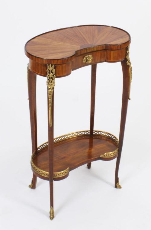 Antique French Kingwood Kidney Ioccasional Side Table C.1860
