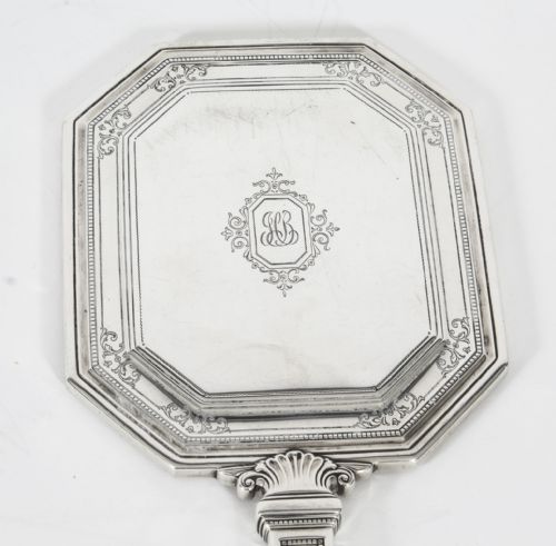 fig 3. Antique Sterling Silver Tiffany & Co Hand Mirror Circa 1900