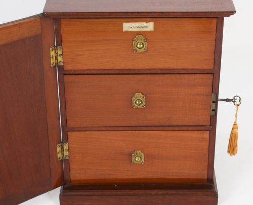 ANTIQUE VICTORIAN TABLE TOP JEWELLERY COLLECTORS CABINET 19TH C - ADDITIONAL PHOTO 7