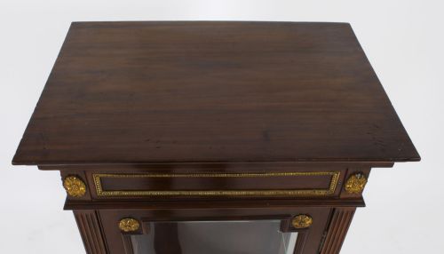 fig 3. Antique French Ormolu Mounted Vitrine Display Cabinet 19th C